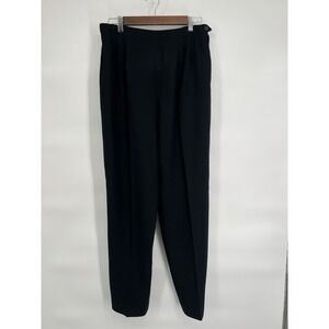 Vintage Emo Dress Pants Womens 12 Black Wool Lined Career Academia